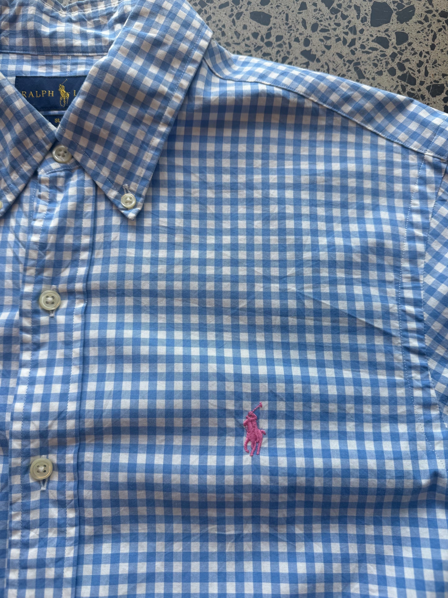 Ralph Lauren Polo Checkered Button Up Shirt - M