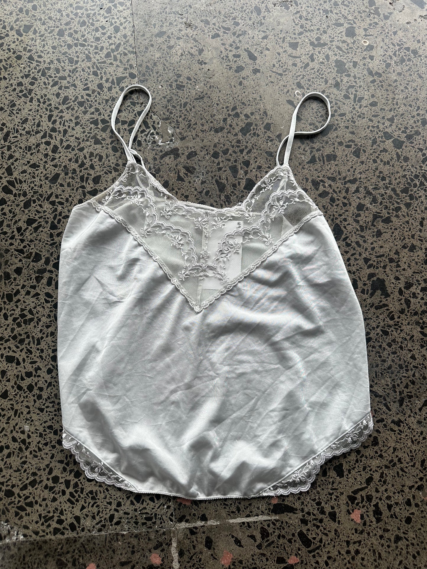 White lace cami top