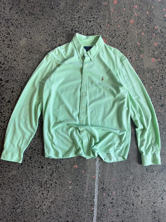 Green Button Up Ralph Lauren Shirt - 2XL