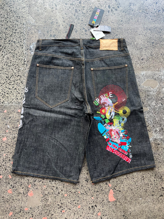 Baggy y2k Black Parish Jorts - 38W (XL)