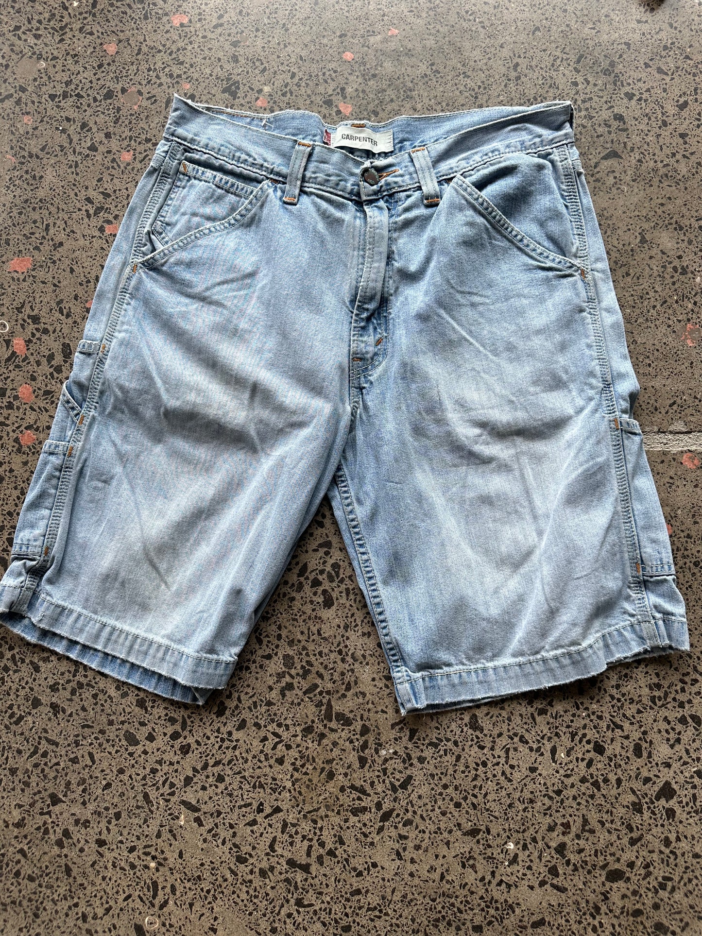 Light Wash Denim Carpenter Jorts - 32W