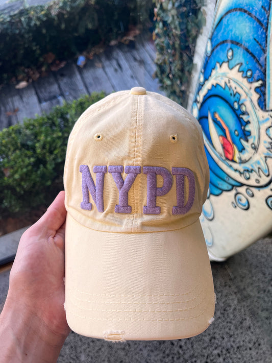 Yellow & Purple NYPD cap