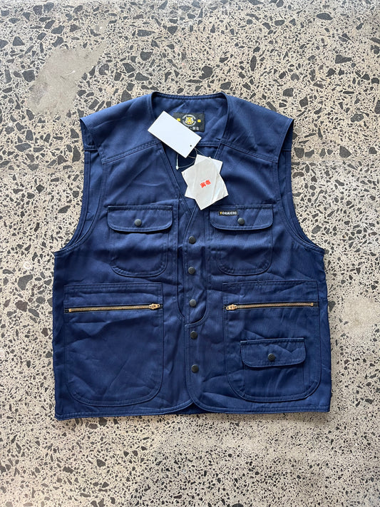 Japanese Deadstock Navy Utility Vest - Small