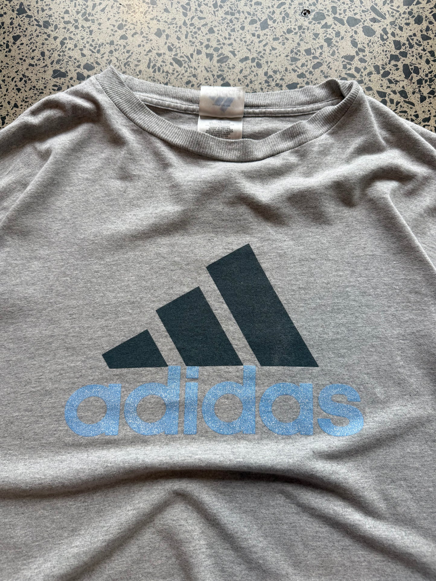 1999/2000's Adidas Logo T-Shirt - L