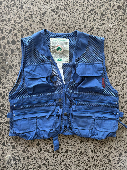 Rare Blue 'Logos' Utility Vest - M