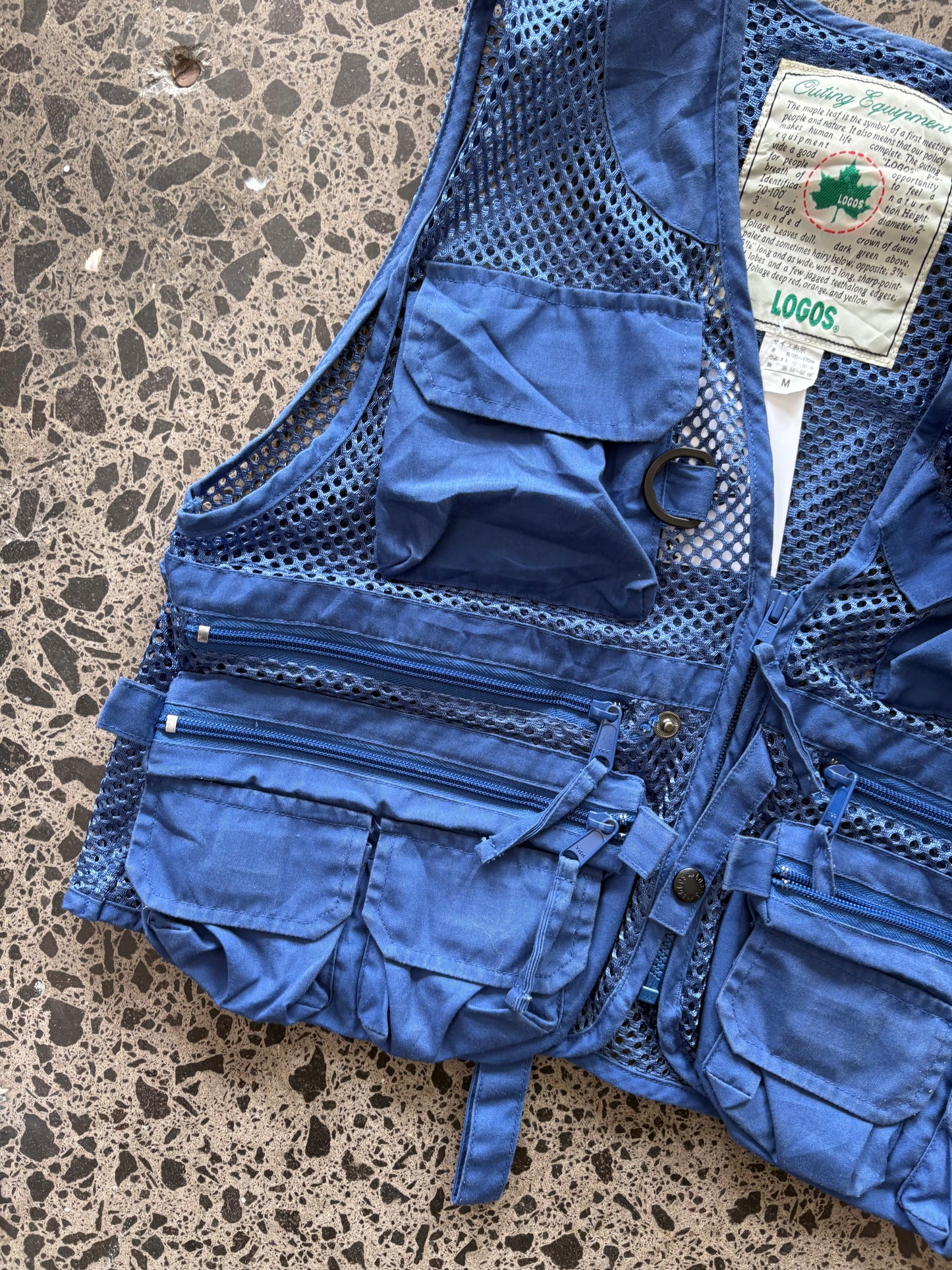 Rare Blue 'Logos' Utility Vest - M