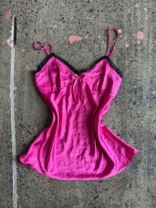 Hot Pink Silky Cami - XL