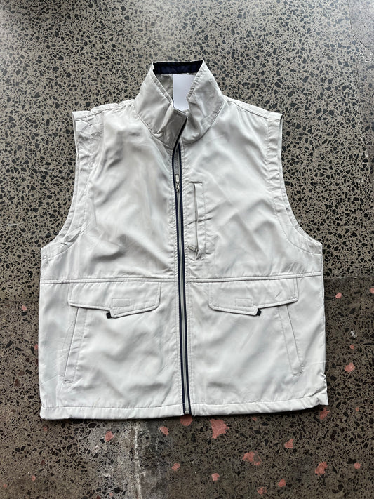 Cream/Grey Utility Vest - Large