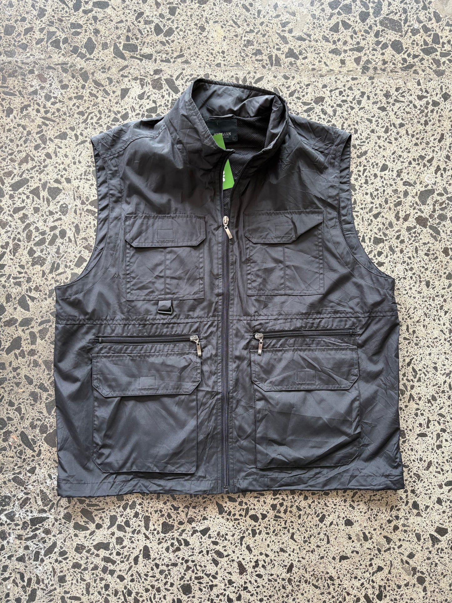 Black Utility Vest - L