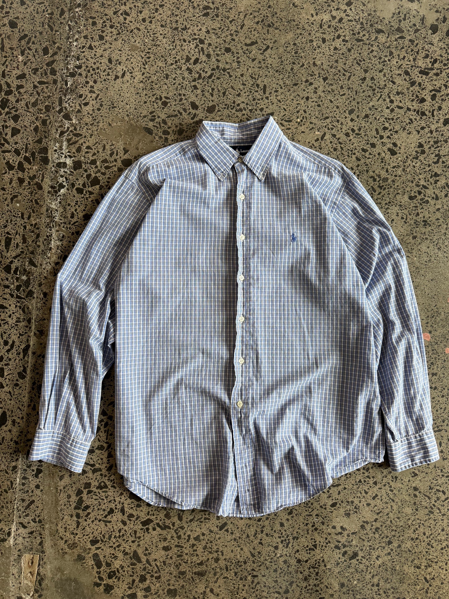 Yarmouth 100% Cotton Checkered Ralph Lauren Shirt - L