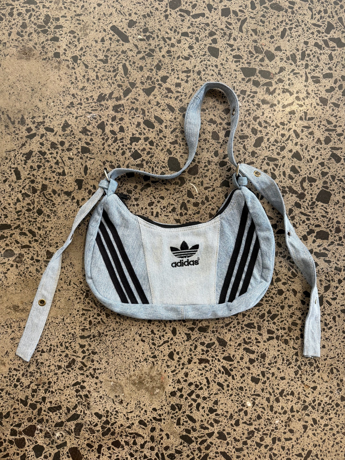 Light Blue Denim Adidas Rework Handbag