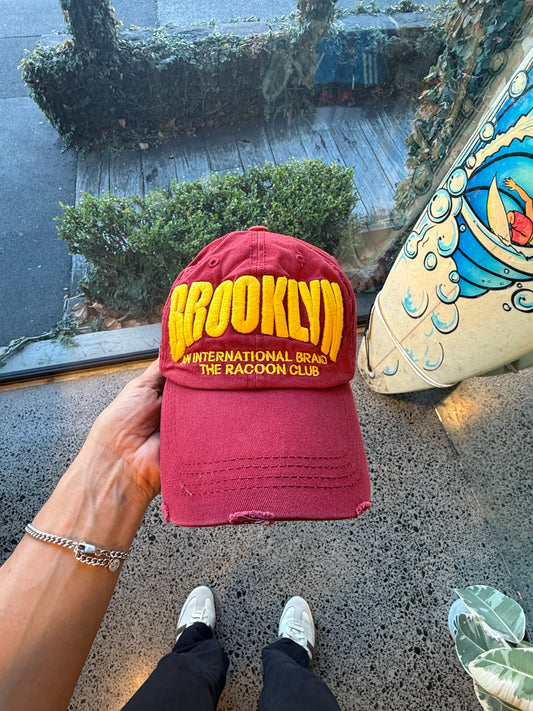 Red & Yellow 'Brooklyn' Cap