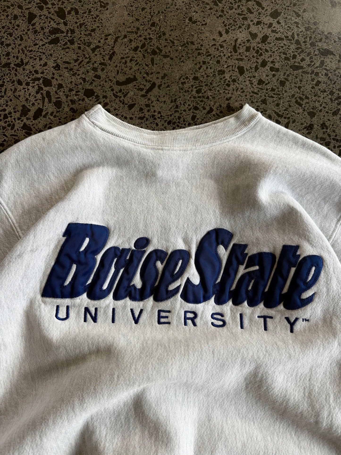 Boise State University Embroidered Crewneck - L