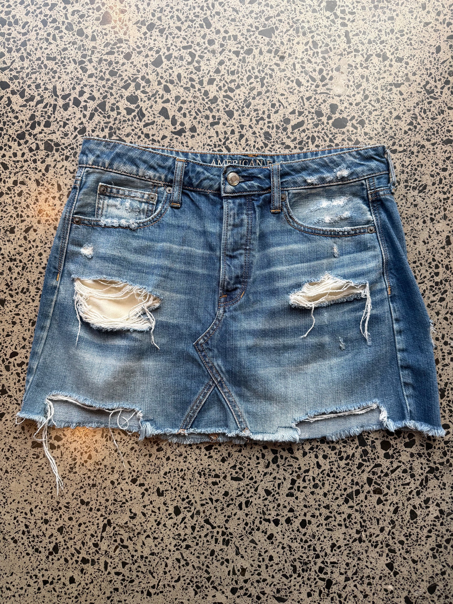American Eagle Denim Mini Skirt - L