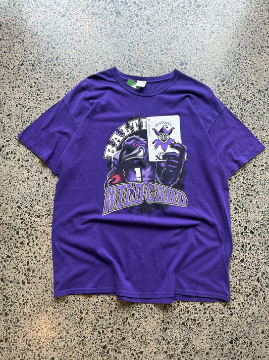 NFL Wildcard Playoffs graphic t shirt in purple - XL