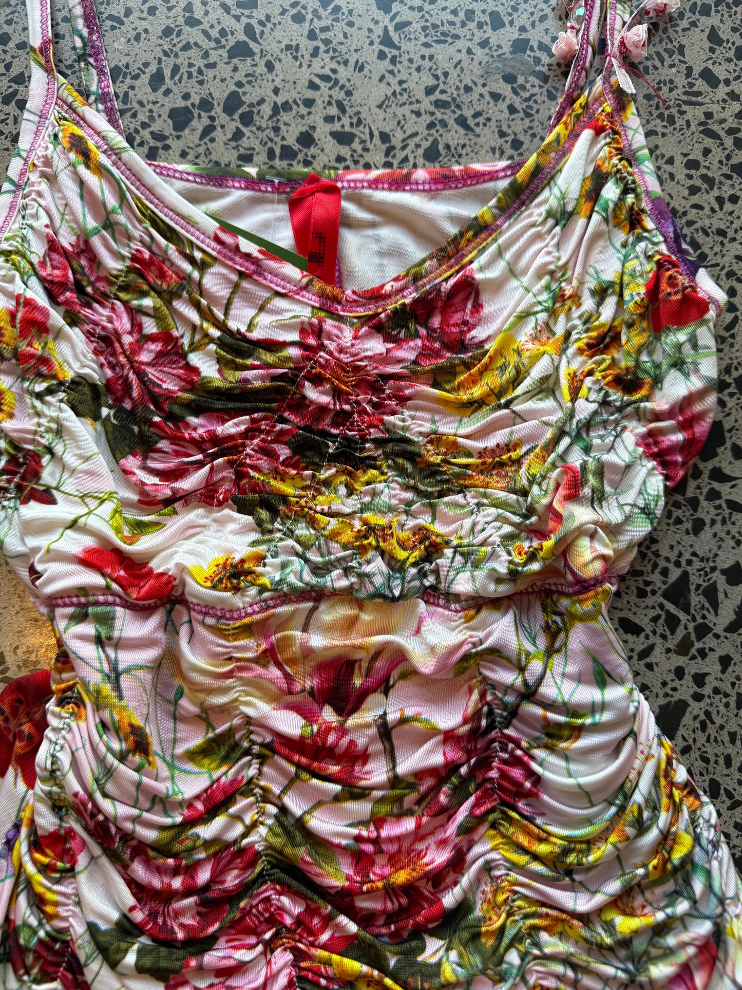 Floral Scrunch Top - S