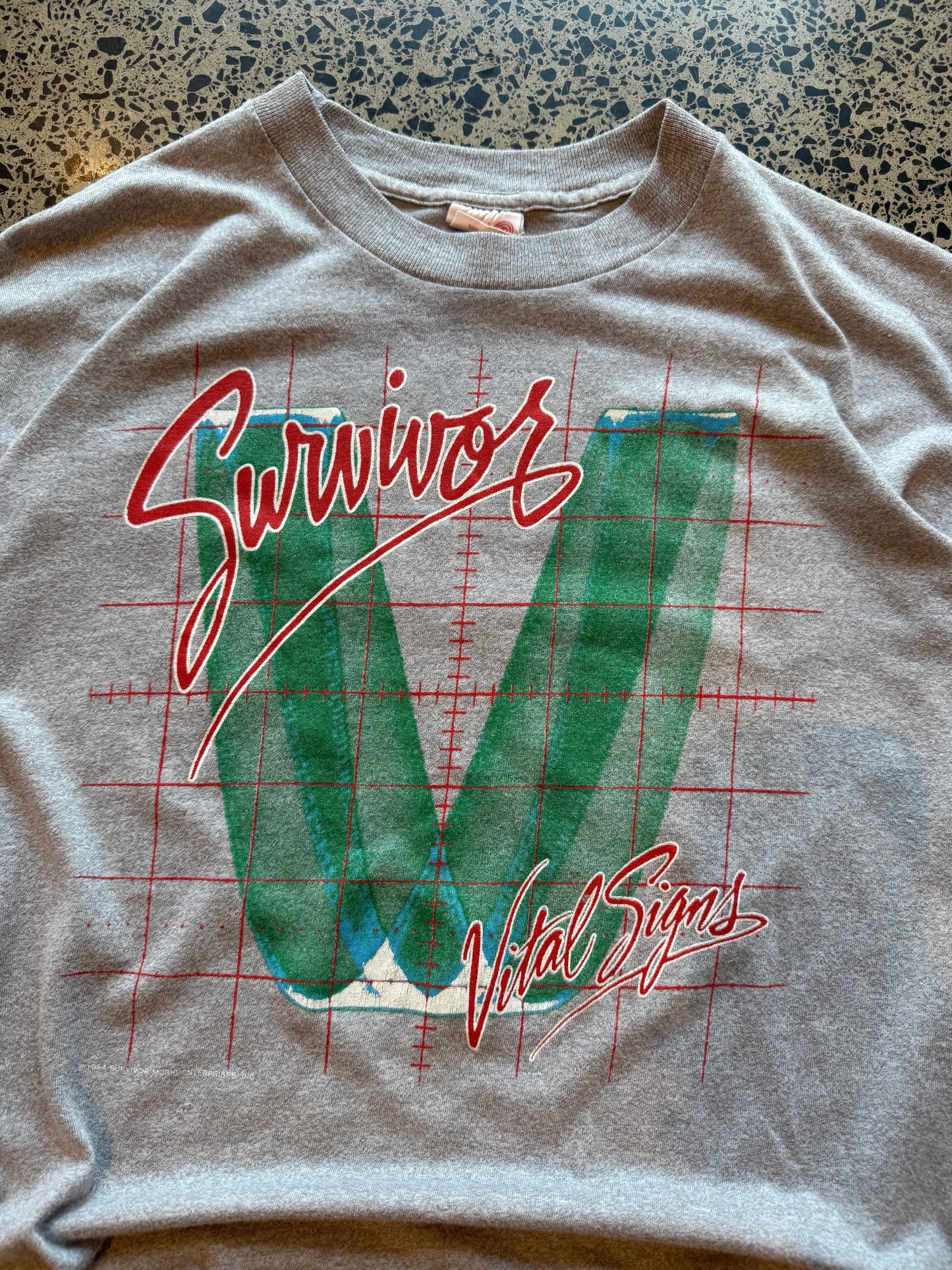 1984 Survivor Vital Signs Tour Tee - L