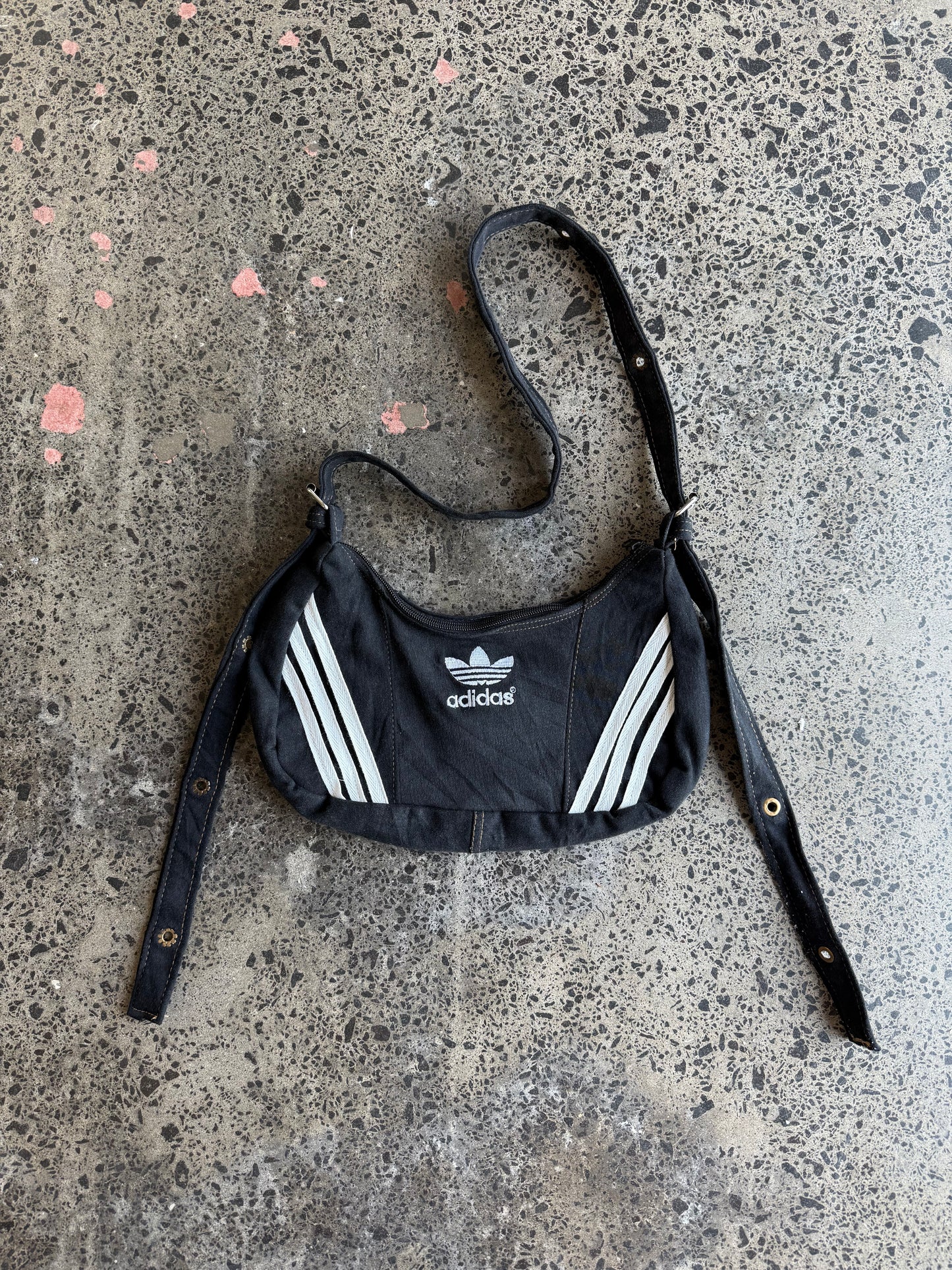 Black Denim Adidas Rework Handbag