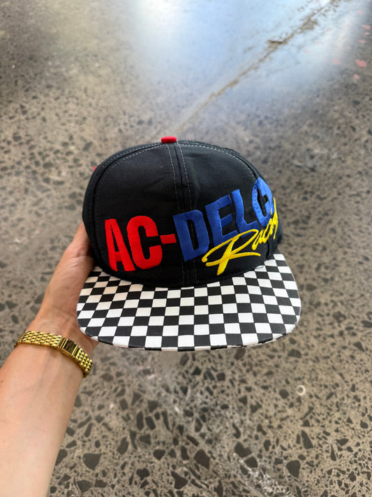 Rare Reebok AC-DELCO Racing Checkered Flag Cap