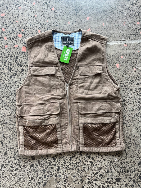 Brown Utility Vest - Large