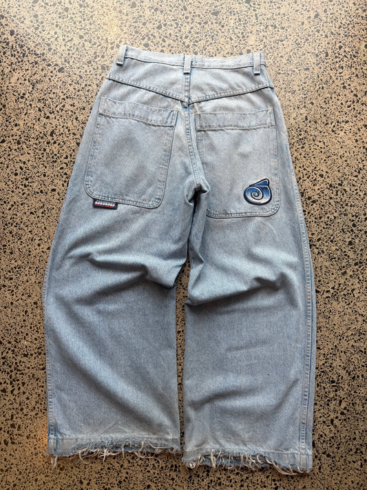 90's JNCO 101 Twin Cannon Light Wash Blue Jeans - 31W