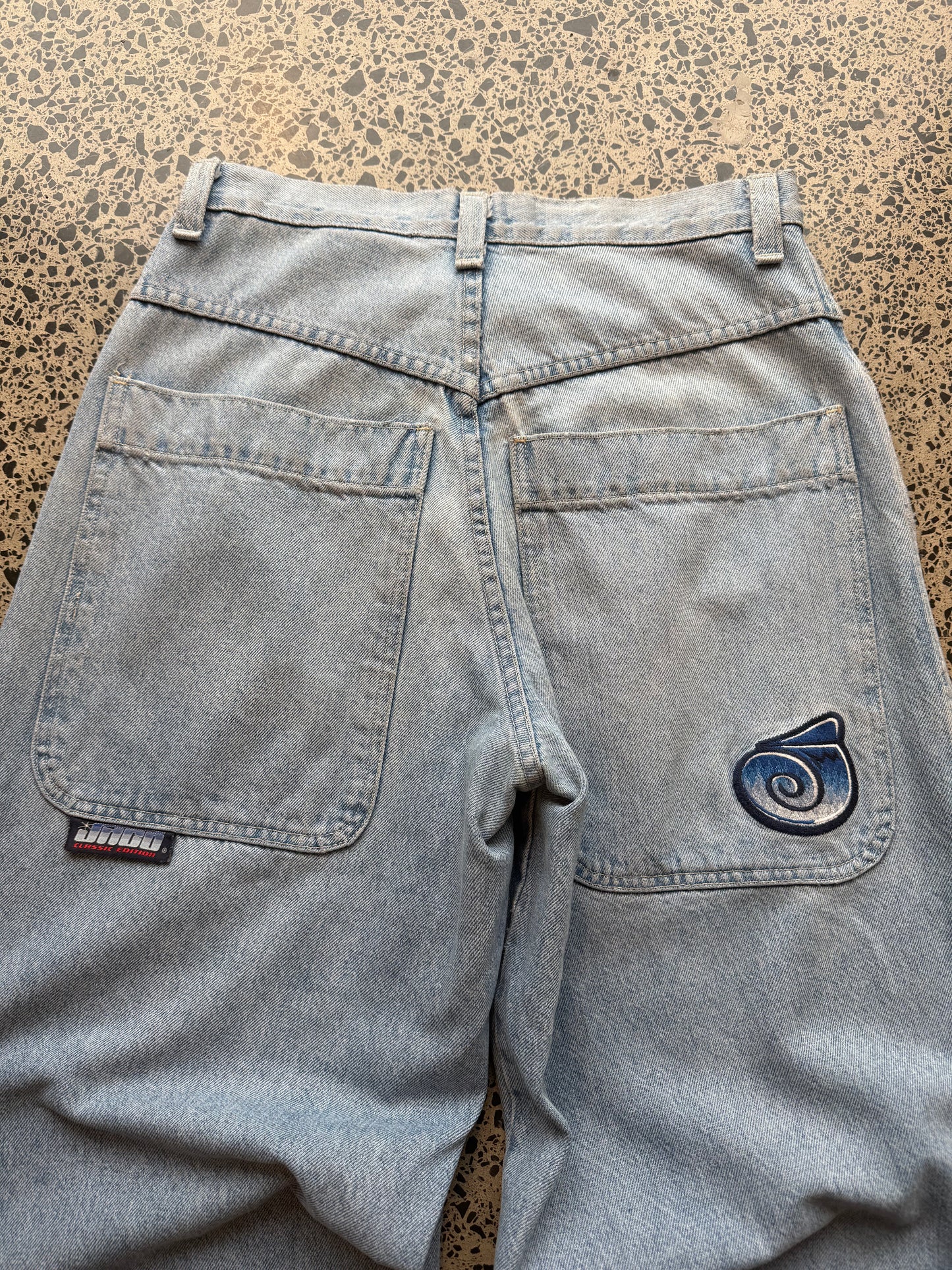 90's JNCO 101 Twin Cannon Light Wash Blue Jeans - 31W
