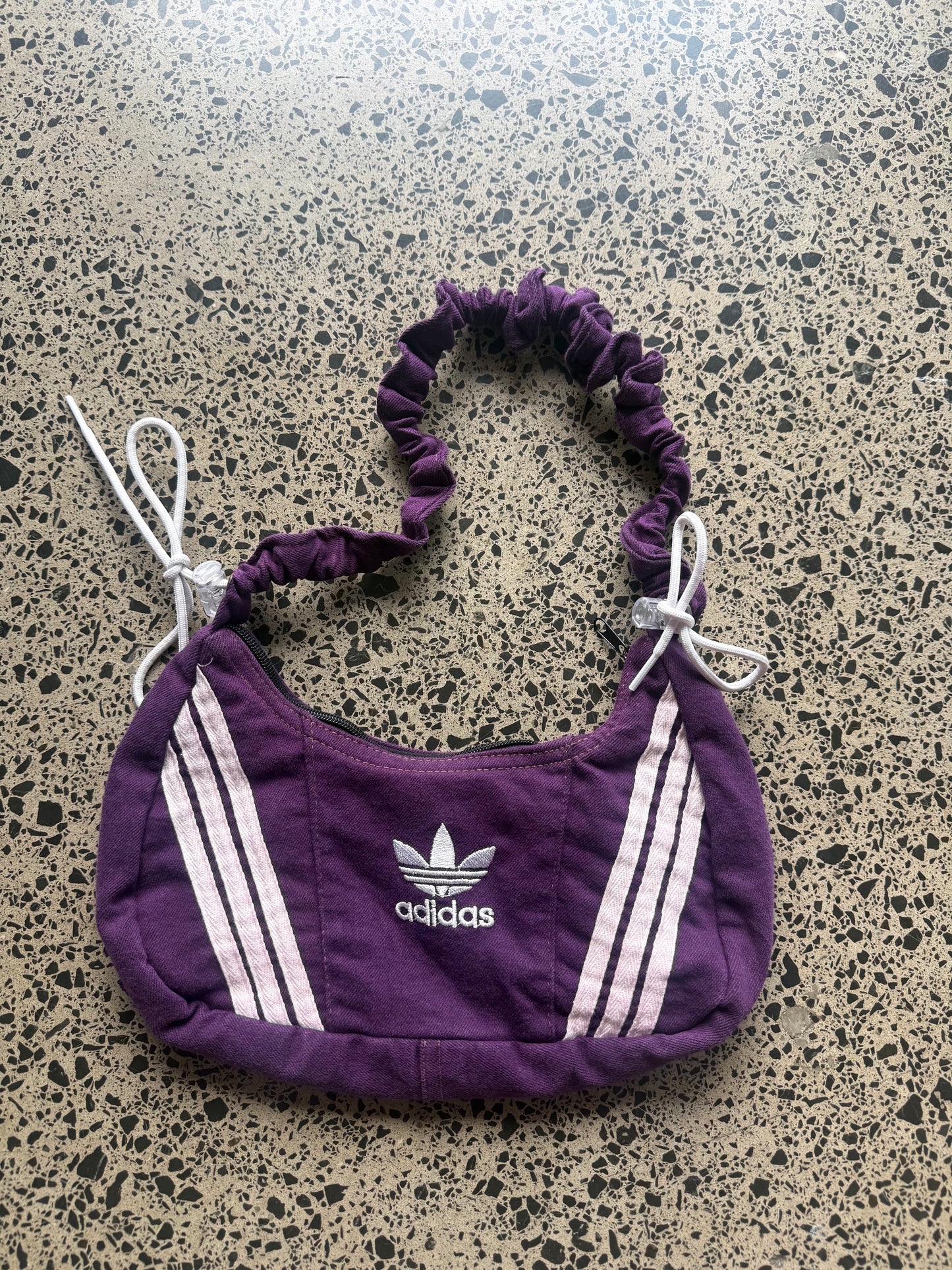 Purple Adidas Scrunchy Rework Shoulder Bag