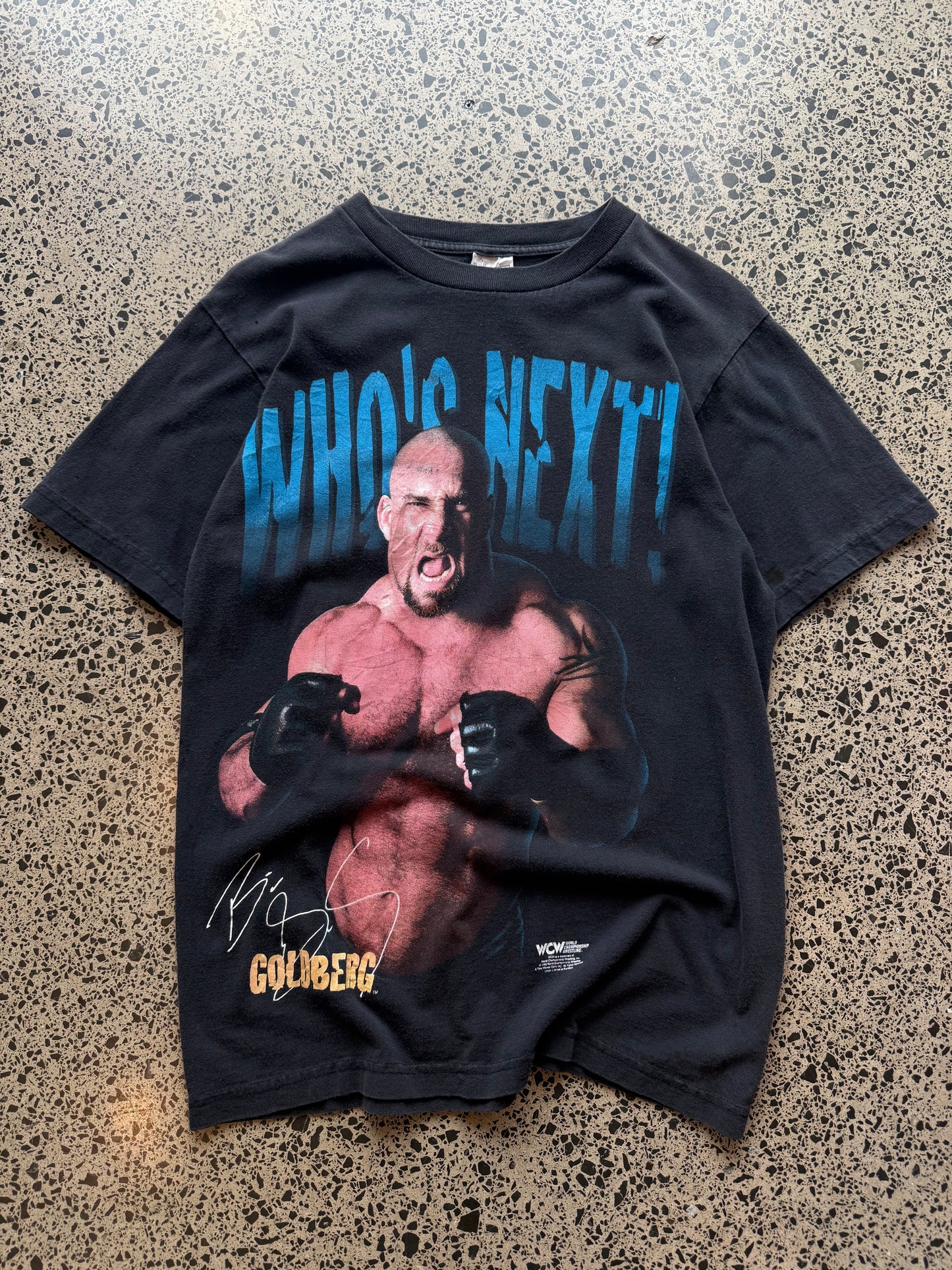 1998 WCW Goldberg 'Who's Next' Wrestling Tee - M