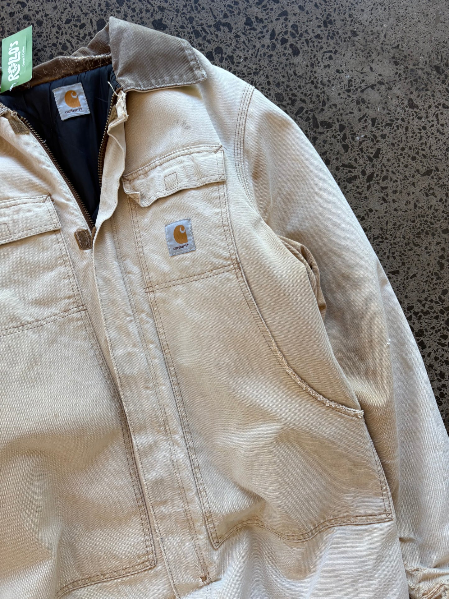 Vintage Cream Carhartt Jacket -  XL