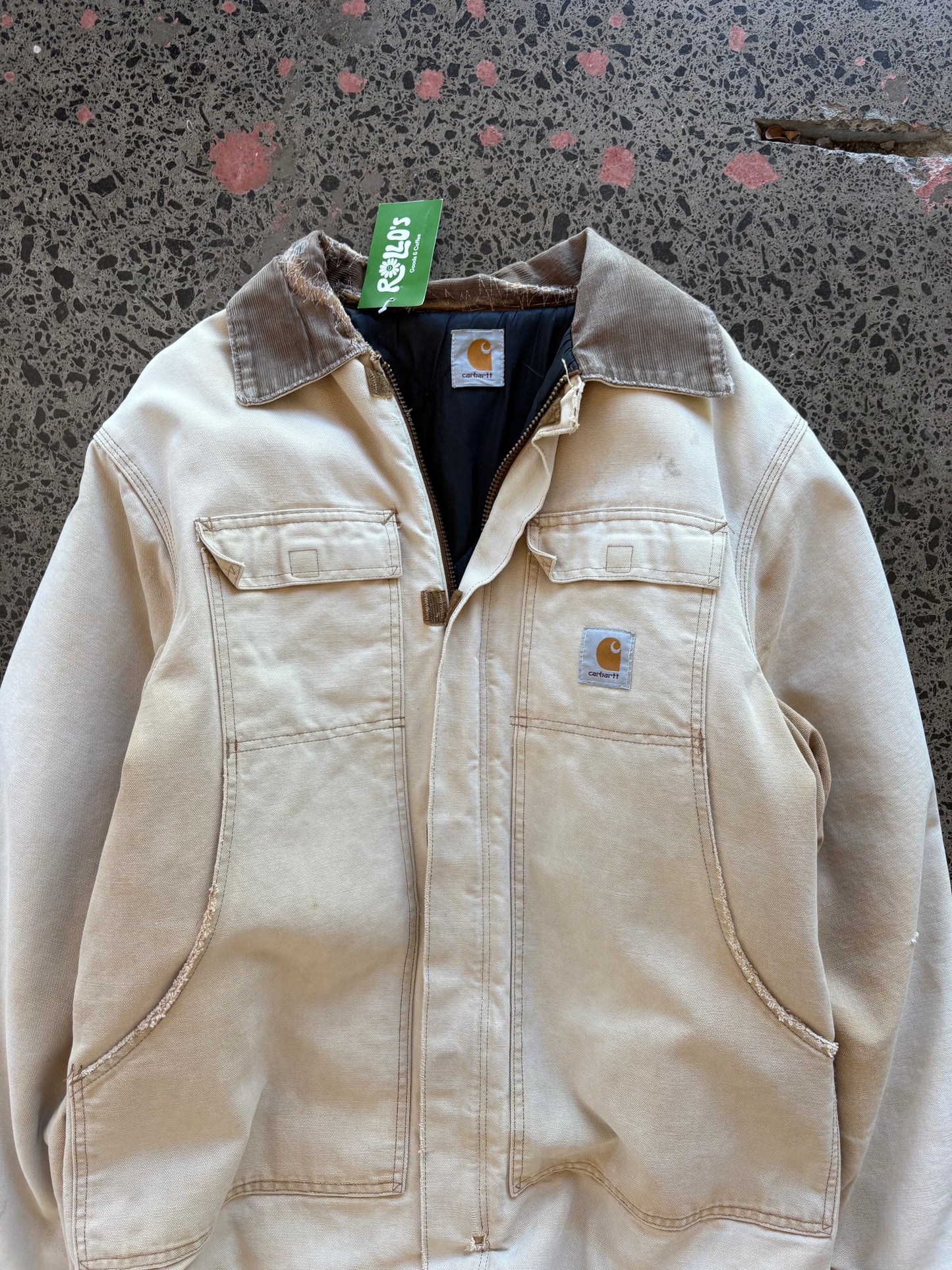 Vintage Cream Carhartt Jacket -  XL