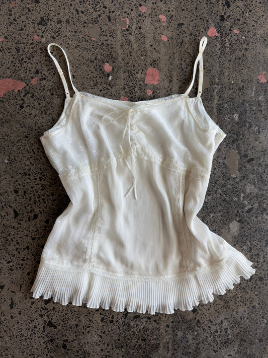 Frilly Spaghetti Strap Cami - L