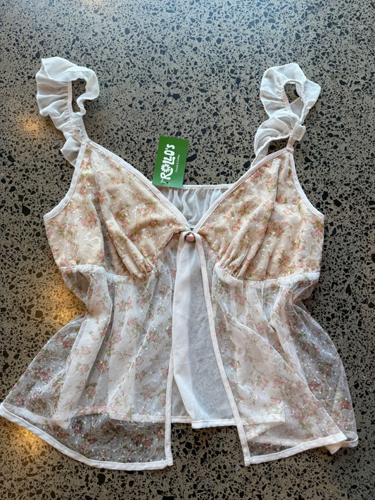 Fairycore Open Mesh Cami - XL