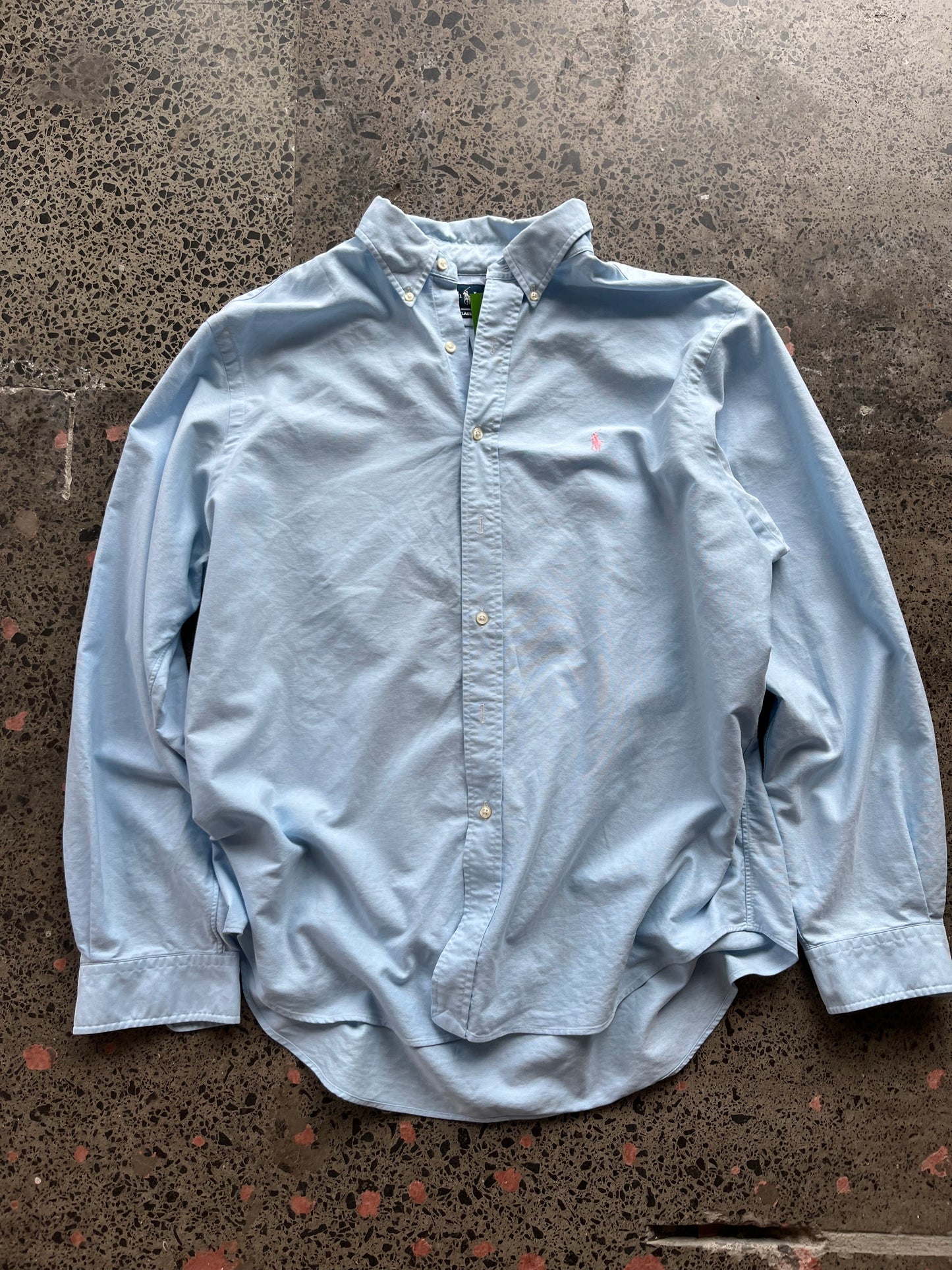 Baby Blue Ralph Lauren Button Up Shirt - XL