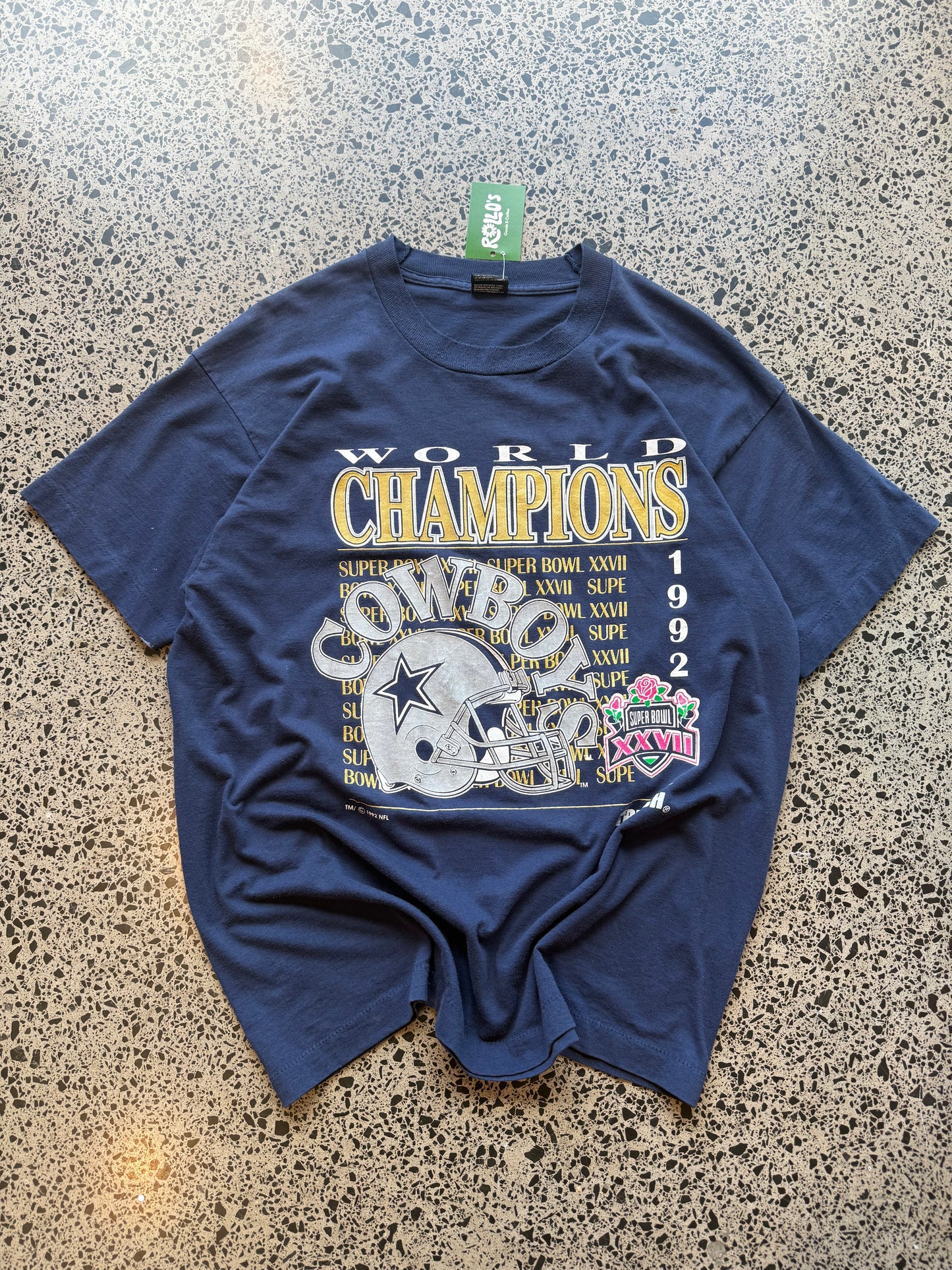 1992 CowBoys NFL World Champs Tee - XL