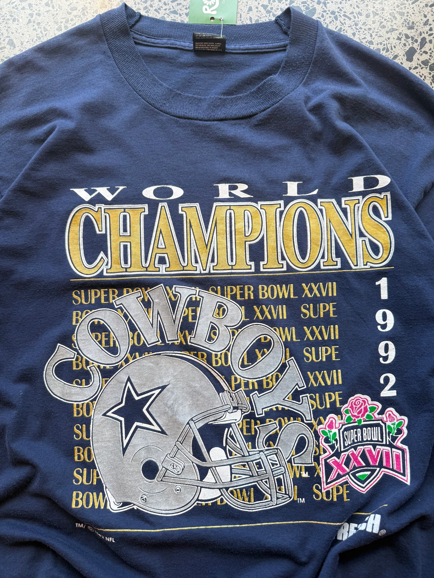 1992 CowBoys NFL World Champs Tee - XL