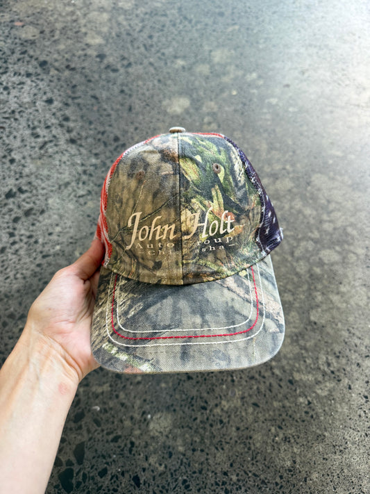 American Flag Trucker Real Tree Cap