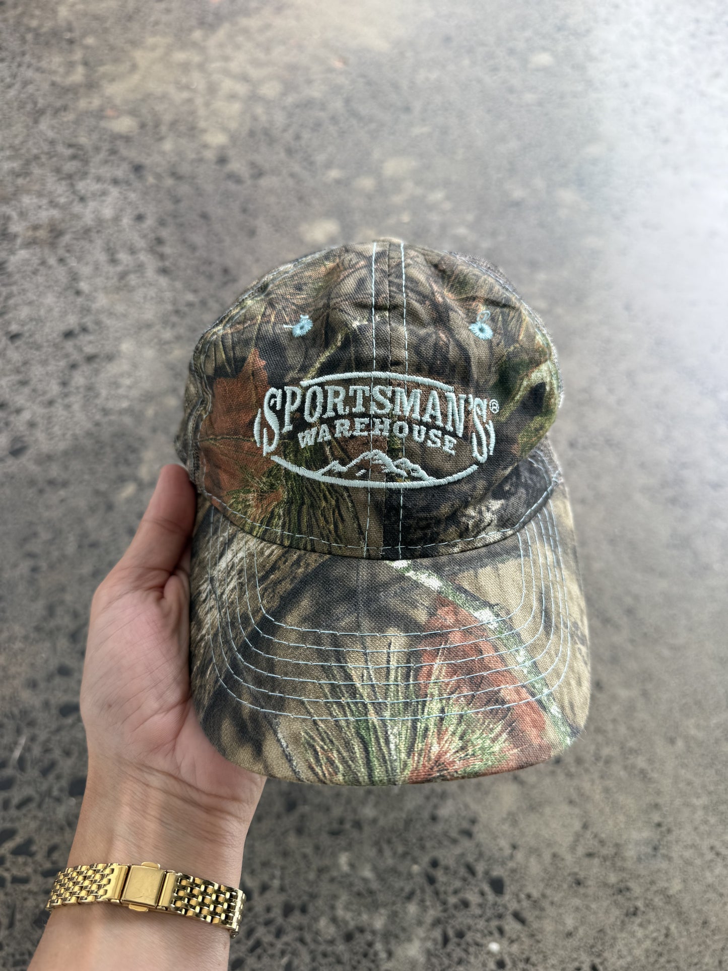 'Sportsman' Blue stitched Real Tree Cap