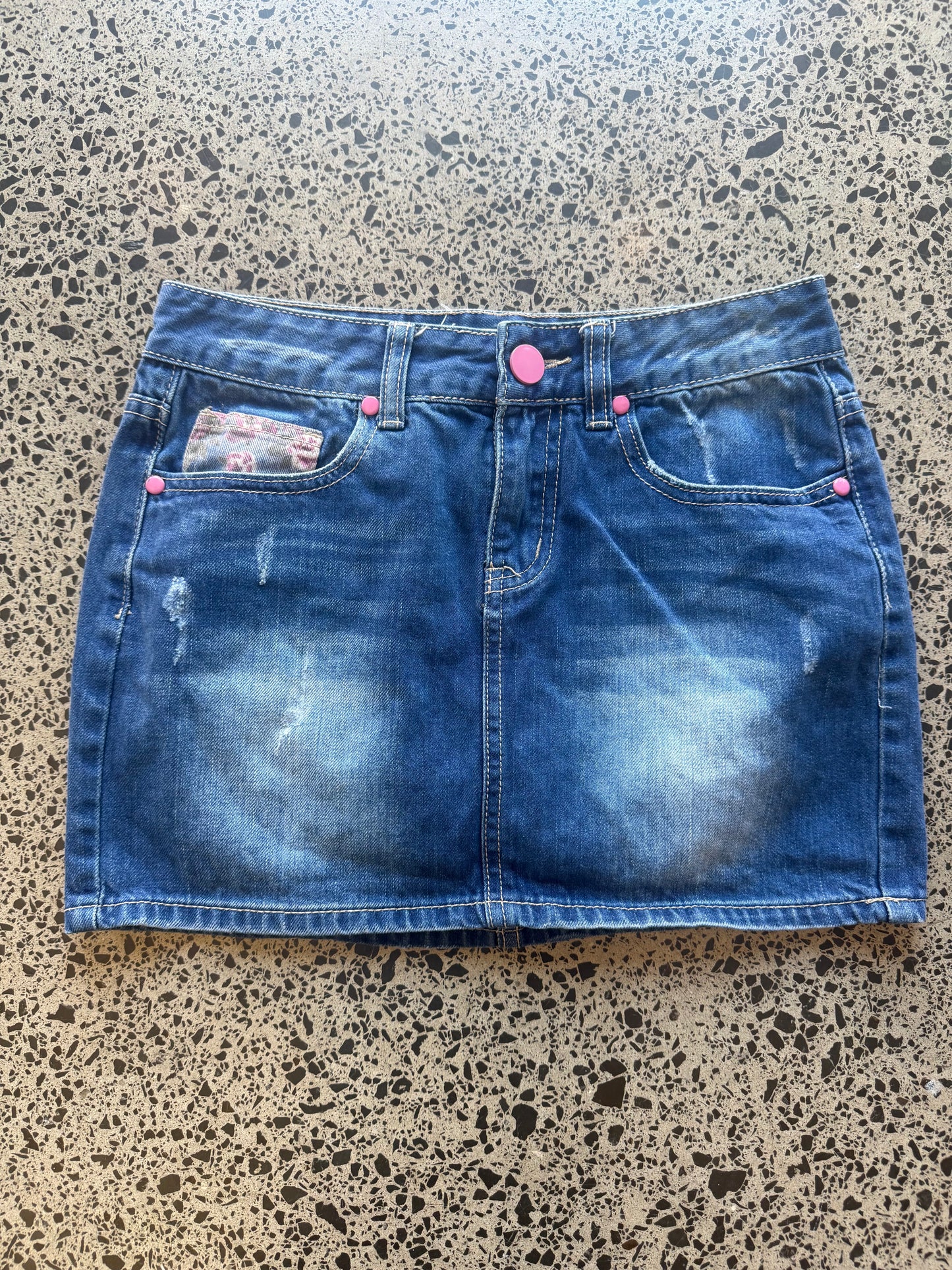 'Hello Kitty' Denim Mini Skirt - XS