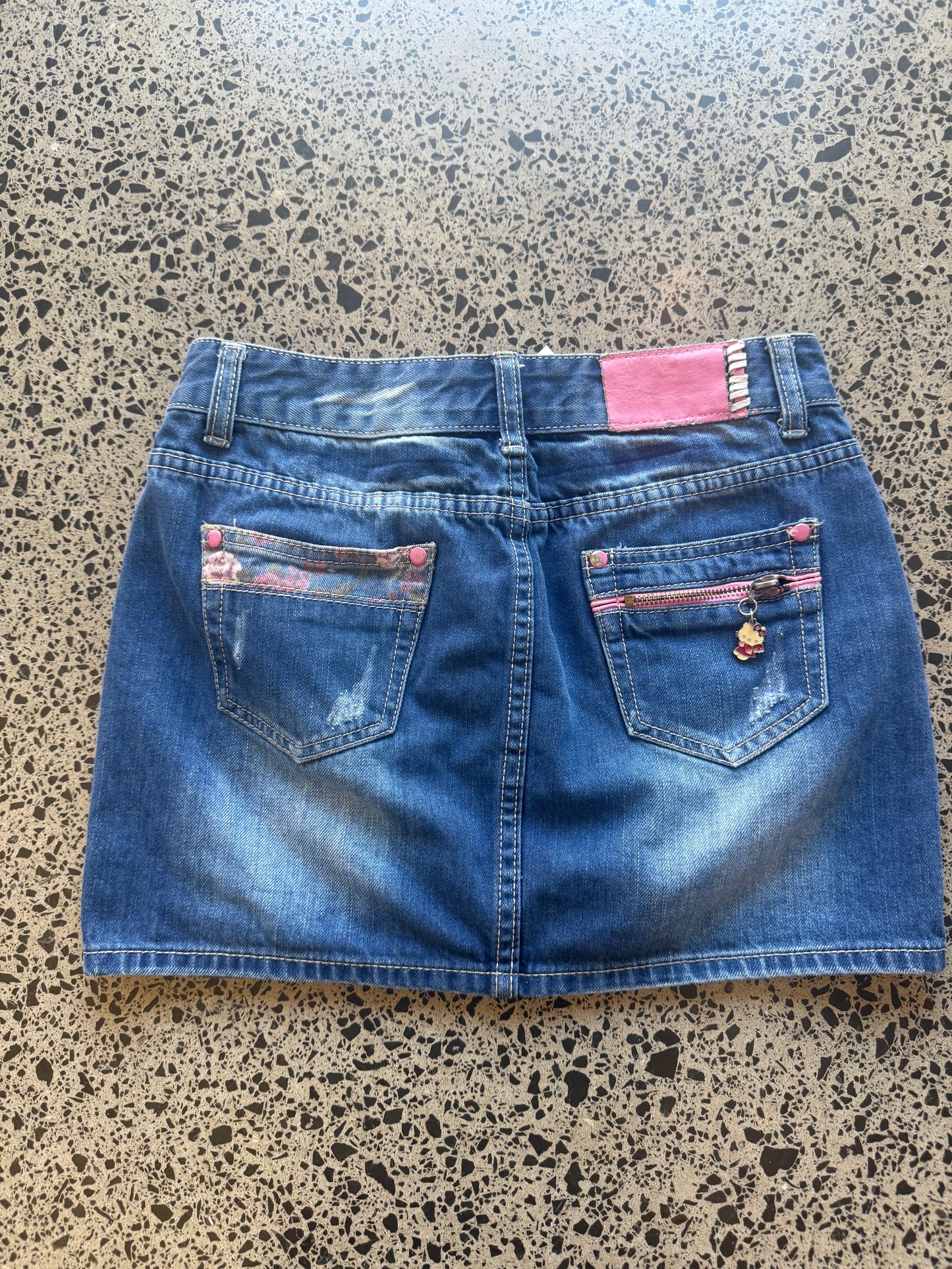 'Hello Kitty' Denim Mini Skirt - XS