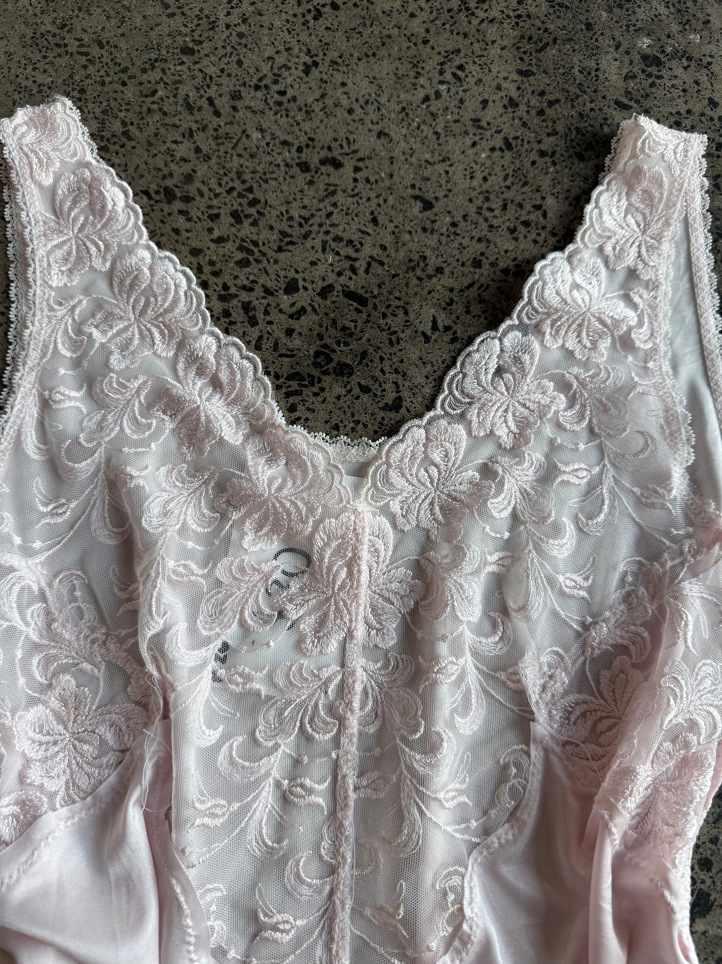 Pink Silky Lace Cami - L