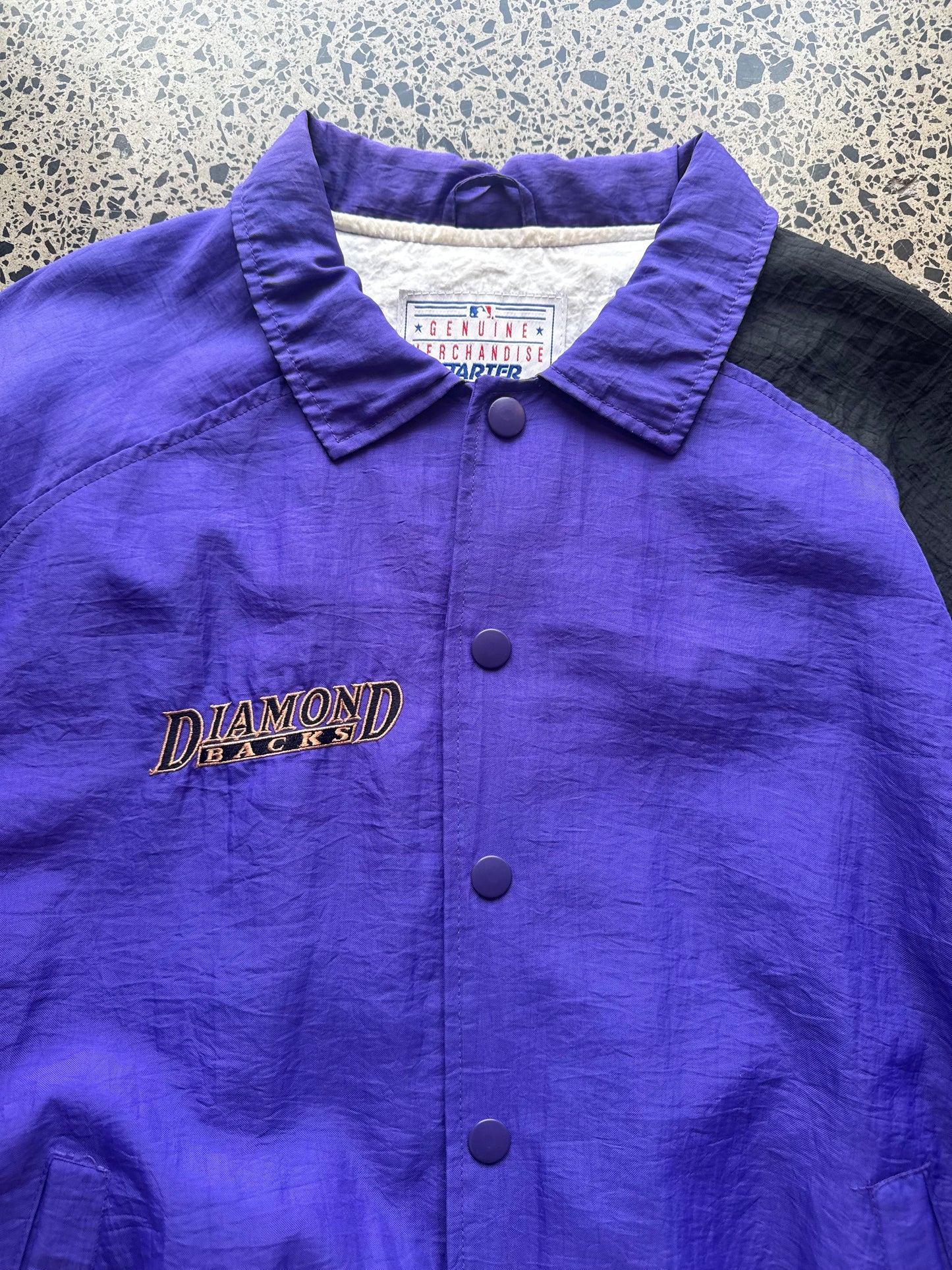 90's Rare Arizona Diamonds Starter MLB Jacket - L