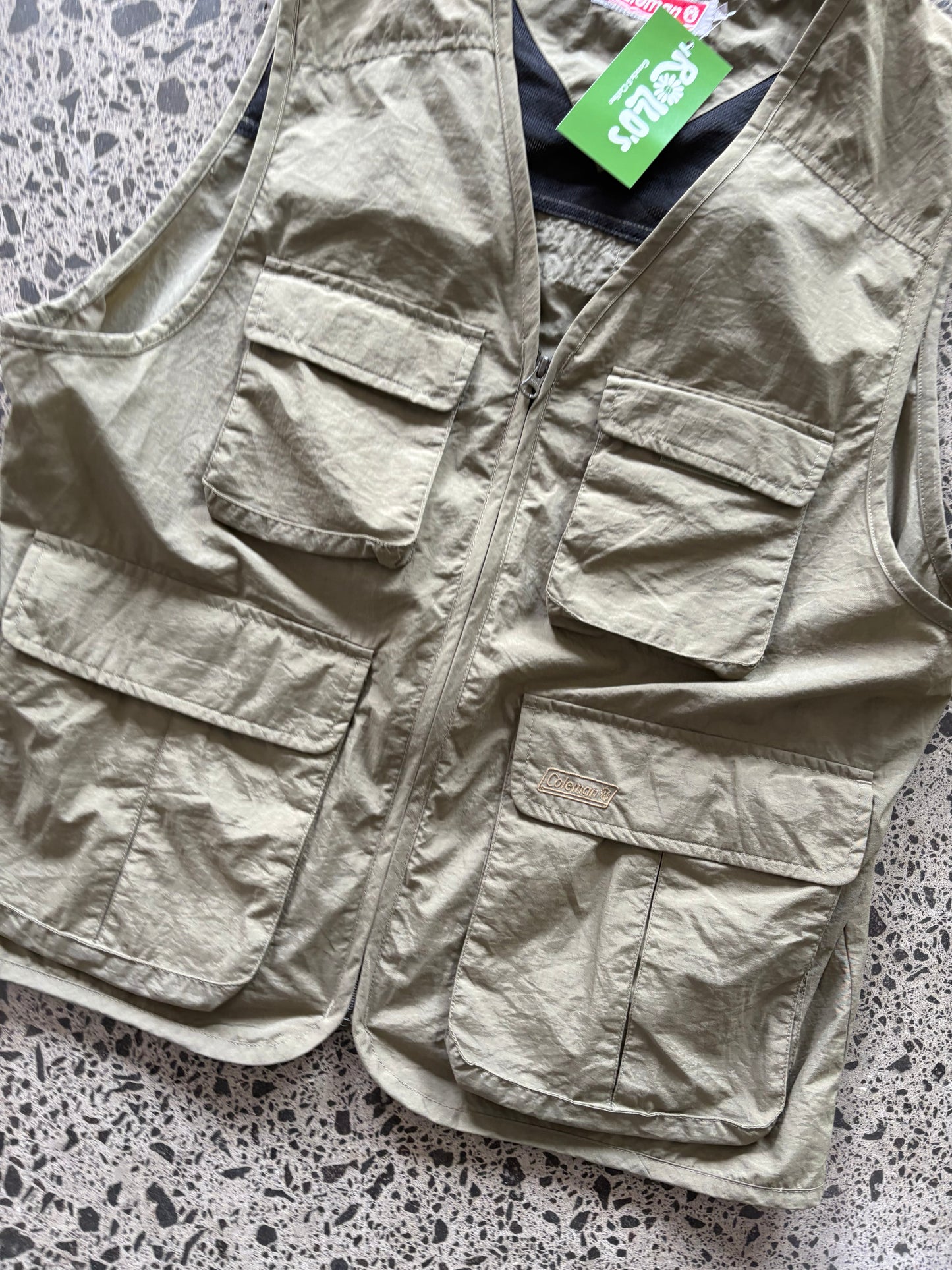 'Coleman' Green Utility Vest - L