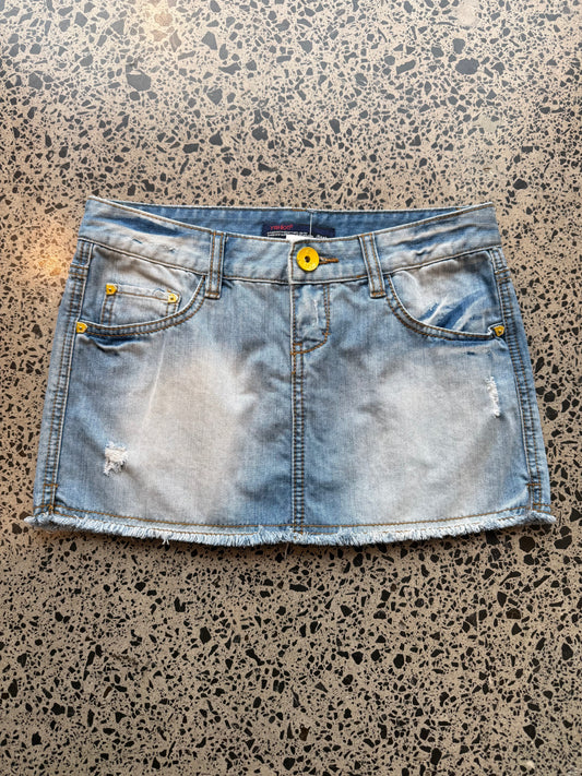 Light Denim Mini Skirt - XS