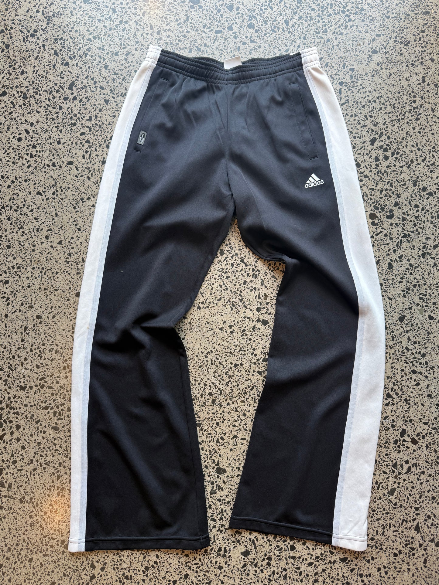 Black & White Adidas Trackies - XS