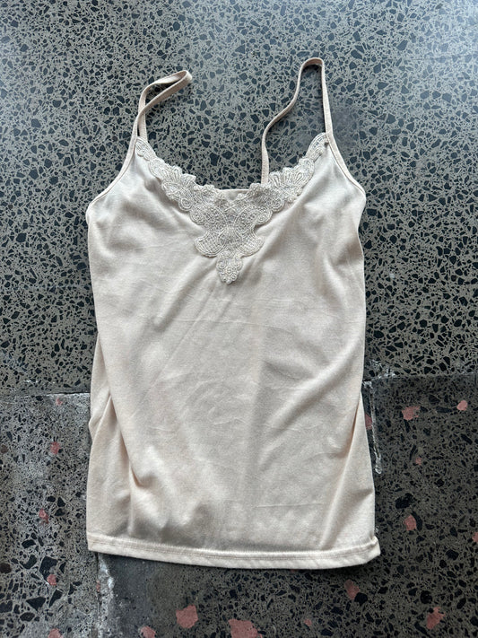 Baby pink lace cami M