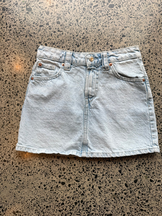 Light Blue Denim Mini Skirt - S