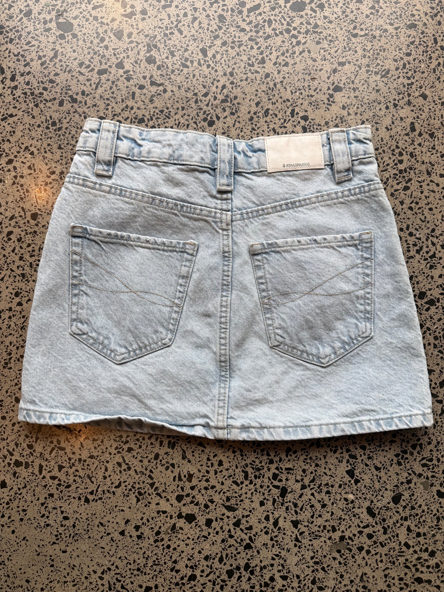 Light Blue Denim Mini Skirt - S