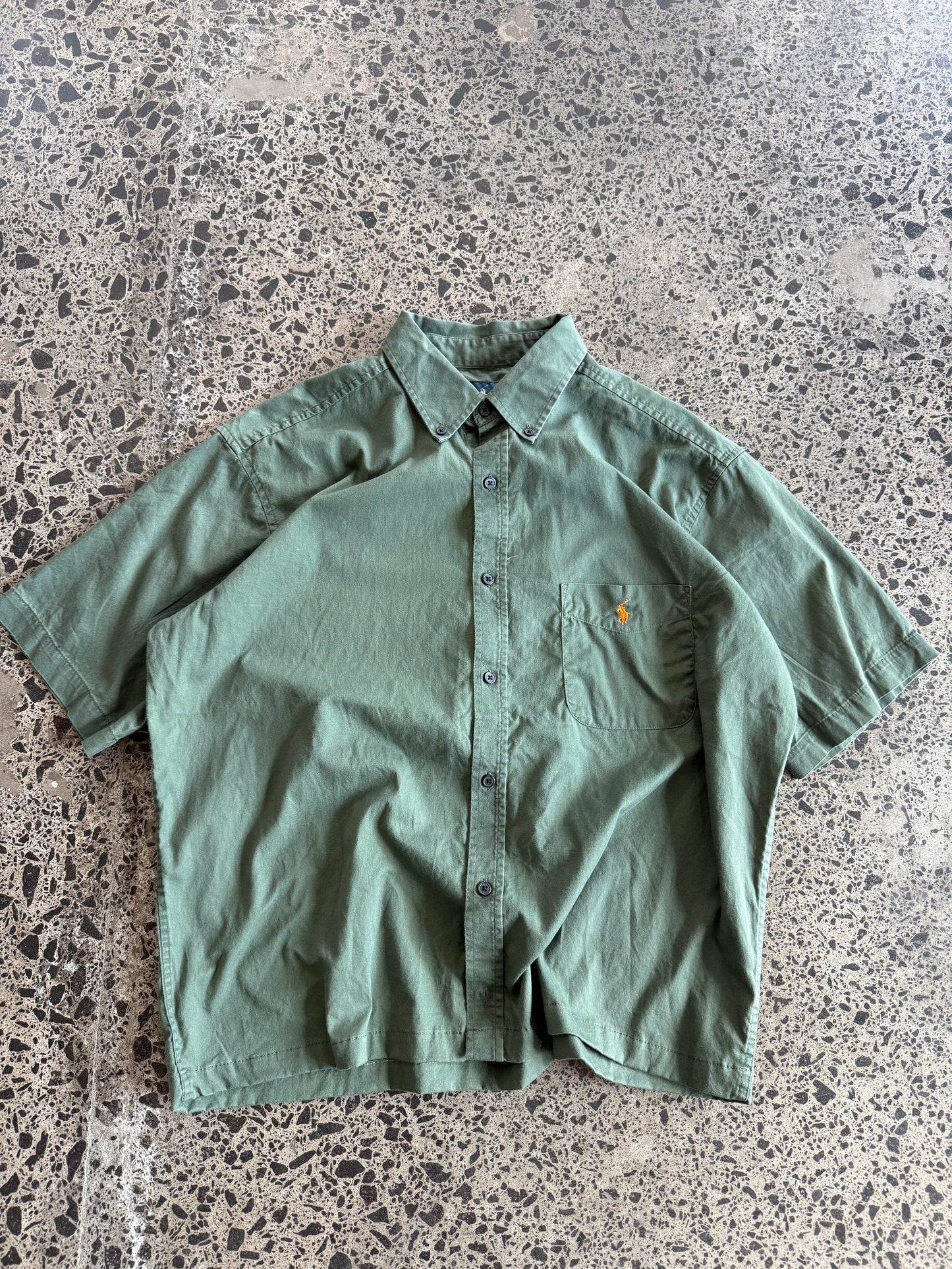 Short Sleeve Ralph Lauren Button Up Shirt - L