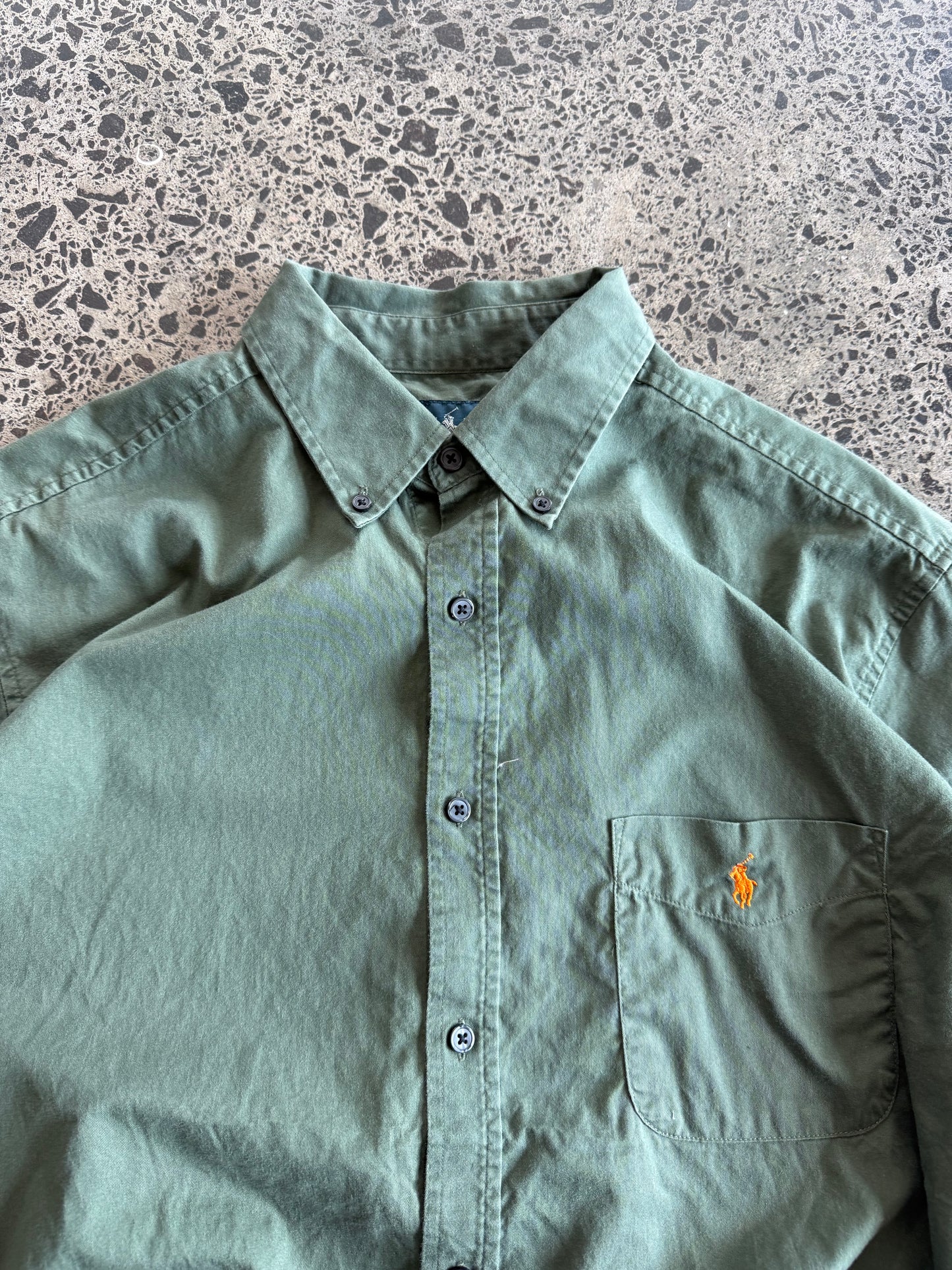 Short Sleeve Ralph Lauren Button Up Shirt - L