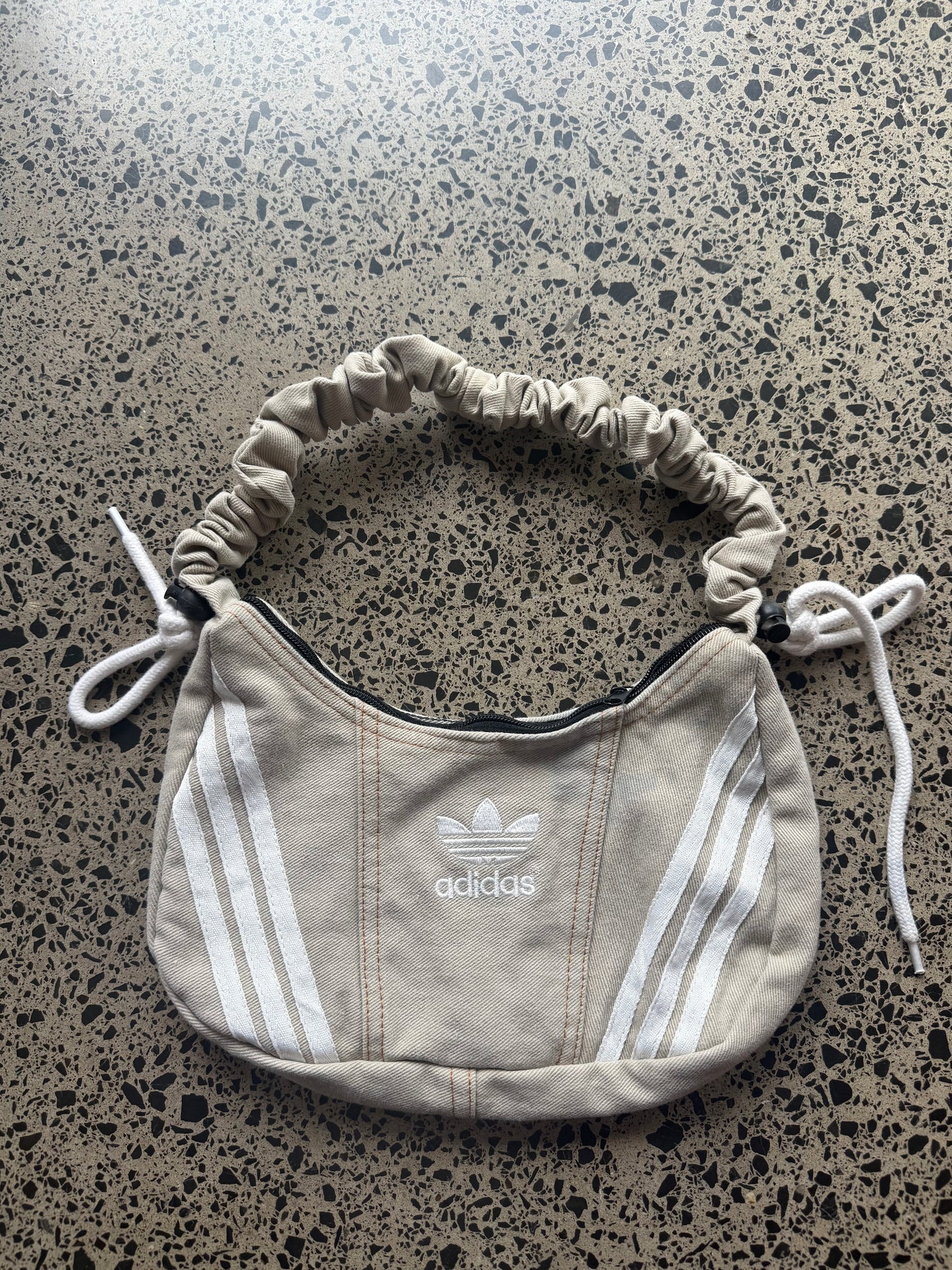 Grey Denim Adidas Rework Shoulder Bag